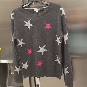 💕PHILOSOPHY💕 Cashmere Raglan Star Print Sweater Medium M NWT
